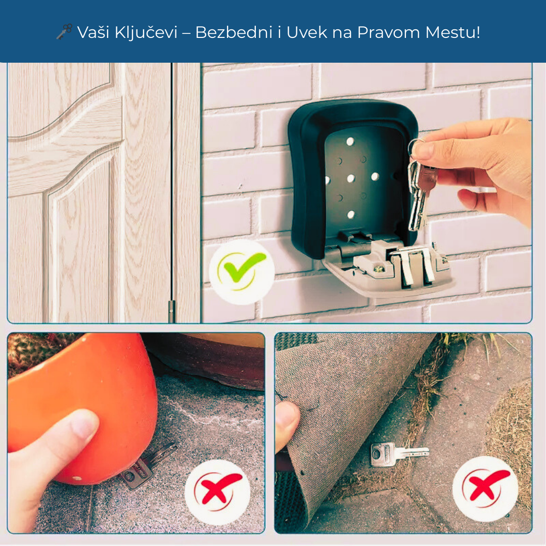 🔐 Kompaktni Sef za Ključeve – Lako Postavljanje, Potpuna Sigurnost!